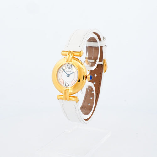 Montre Cartier - Montre Must Colisée - Ivory trinity dial 58 Facettes