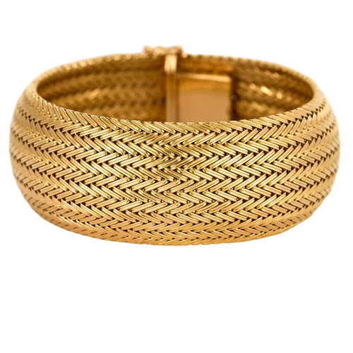 Bracelet Bracelet ruban en or jaune 58 Facettes PER1653