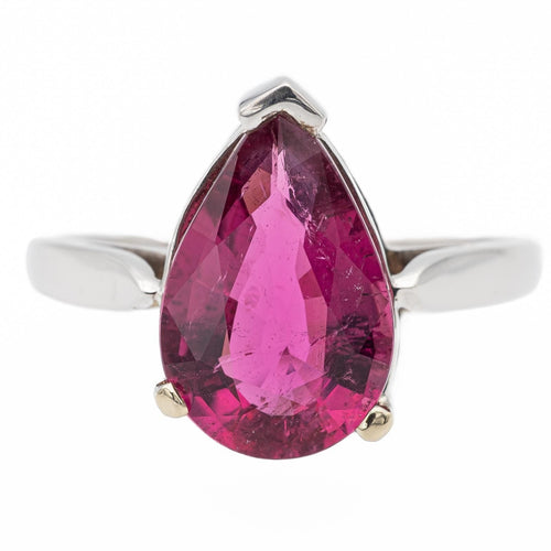 Bague 59 Bague Or blanc Rubélite 58 Facettes 902132CD