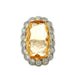 Bague 47 Bague vintage or blanc citrine 58 Facettes