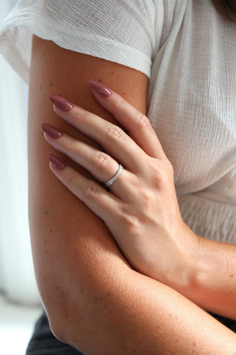 Bague 50 Bague Demi alliance Or blanc Diamant 58 Facettes 1338993CN