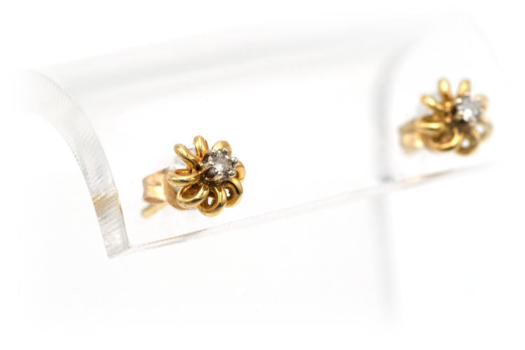 Boucles d'oreilles Boucles d'oreilles Art Déco or jaune, diamants 58 Facettes B722