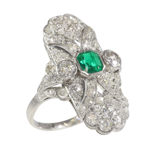 Bague 54 Glamour nuptiale : un aperçu de l'Art déco des années 1920 58 Facettes 22151-0121