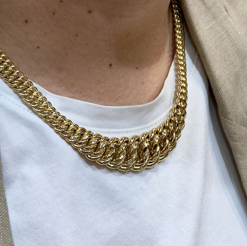 Halsband Länk Amerikanskt gult guld