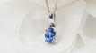 Collier Collier en or blanc, tanzanite et diamants 58 Facettes 32628