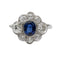 Bague Bague ancienne saphir et diamants en or blanc 18k 58 Facettes 11482
