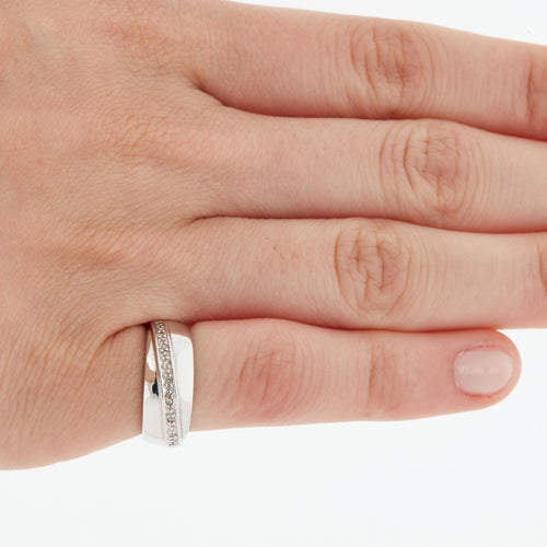 Bague 46 BAGUE EN OR BLANC 18 CARATS 58 Facettes REF 11065/08