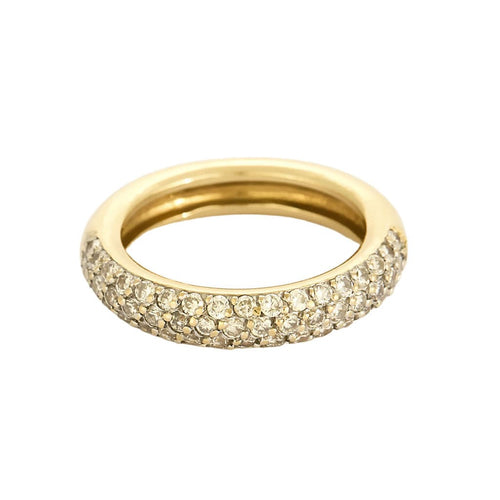 Fede nuziale in oro giallo e diamanti 