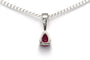 Pendentif Pendentif contemporain en or blanc serti d'un rubis 58 Facettes 22887