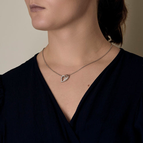 Pendentif Pendentif or blanc Coeur Diamanté 58 Facettes LP1441/