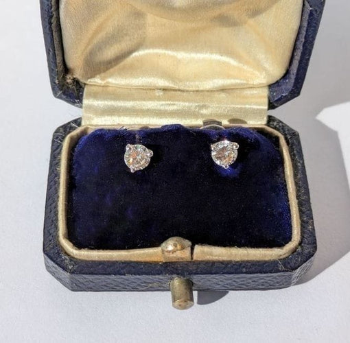 Boucles d'oreilles Clous d’oreilles diamants 0,50 ct or blanc 58 Facettes