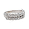Bague 51 Bague Demi alliance Or blanc, Platine Diamant 58 Facettes 3429844CN
