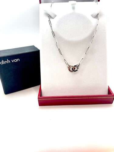 Collier DINH VAN - Collier menottes R10 or blanc 58 Facettes M9044