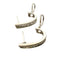 Boucles d'oreilles BOUCLES D'OREILLES AU DESIGN CONTEMPORAIN DU XXE SIÈCLE EN OR 18 KT AVEC DIAMANTS 58 Facettes Q265B(100)
