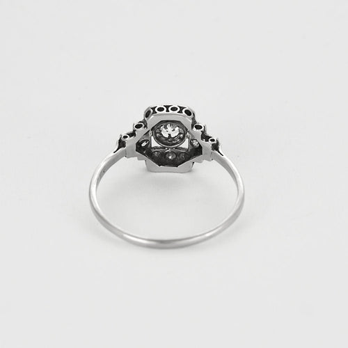 Bague 52 Bague en Or blanc 18k Diamant 58 Facettes THI0349