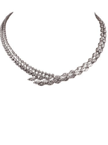 Collier Marquise & Round Diamond high-end necklace 58 Facettes NECK-453