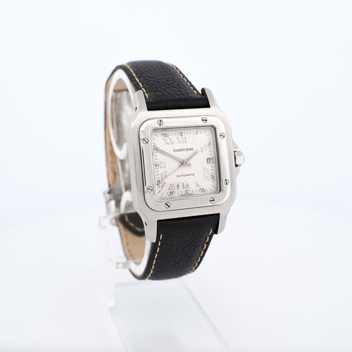 Bracelet Cartier Santos Galbée Automatic - Silver roman dial - LM 58 Facettes