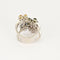 Bague 56.5 Bague fleur en Or blanc 18k et saphirs de couleurs 58 Facettes 250305