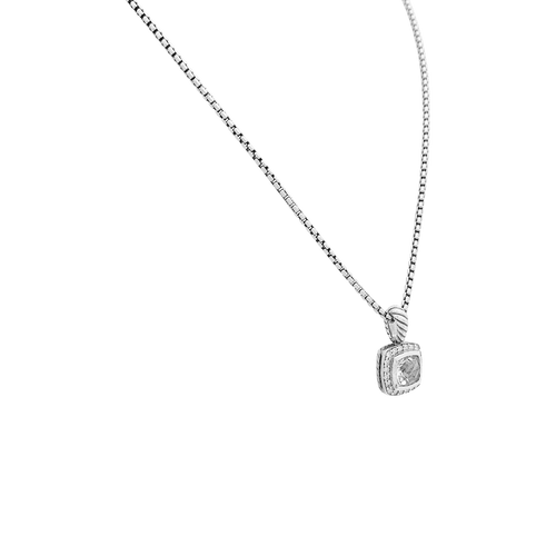 Collier Collier David Yurman, "Petite Albion", argent, topaze blanche, diamants. 58 Facettes 34592