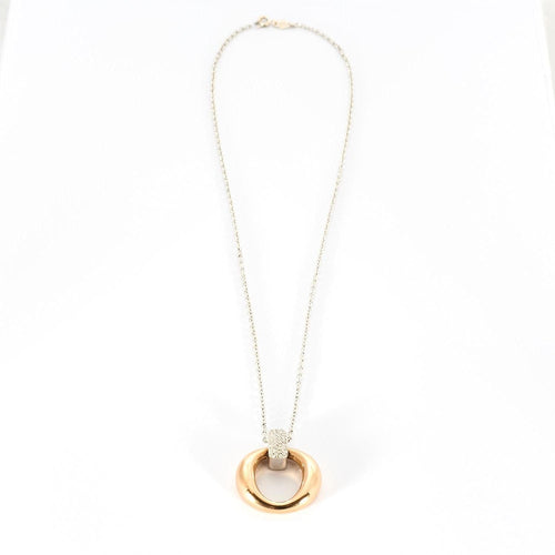 Collier Collier bicolore or rose et blanc, diamants 58 Facettes