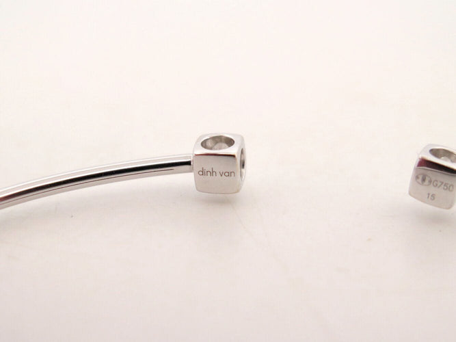 Bracelet bracelet DINH VAN 308215 le cube diamant pm 15 or blanc 18k 0.14ct 58 Facettes 271714