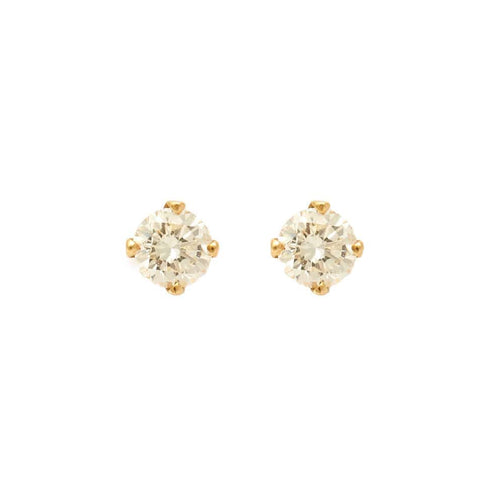 Boucles d'oreilles Boucles d'oreille puce en or jaune et diamant 58 Facettes LP27