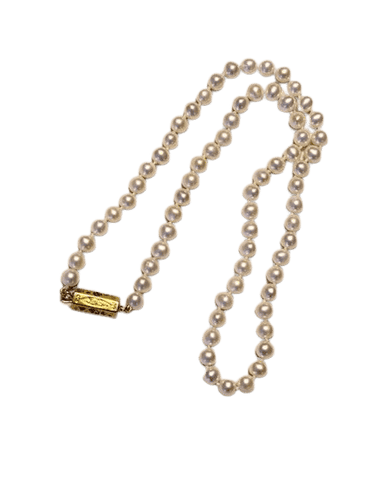 Collier Tour de cou en perles et fermoir XIXéme 58 Facettes