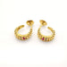 Boucles d'oreilles Boucles d'oreilles or jaune, diamants, rubis 58 Facettes