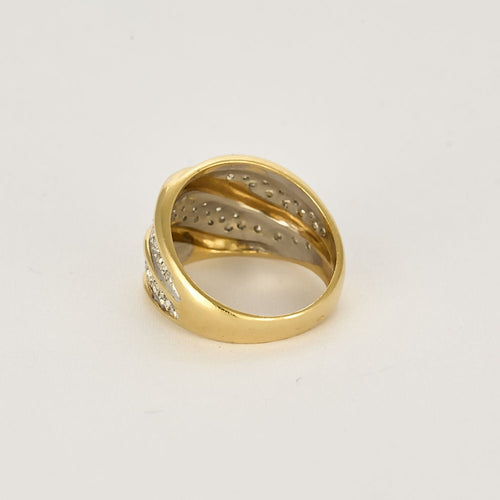 Bague 52.5 Bague en Or jaune & blanc 18k 58 Facettes THI03082