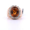 Bague 48 Bague en or jaune avec citrine et diamants 58 Facettes