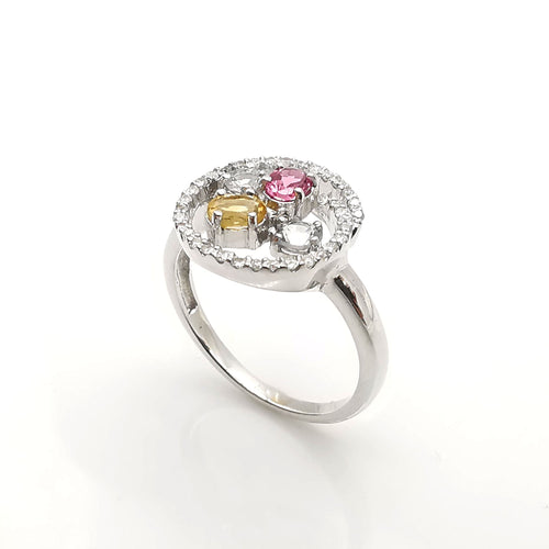 Bague Bague pierres précieuses & diamants 58 Facettes