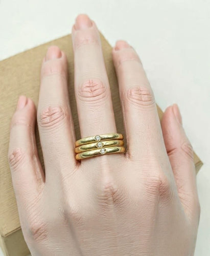 Bague 53.5 Pomellato - Bagues Lucciole en or blanc, jaune et rose et diamants 58 Facettes