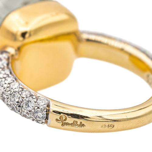 Bague 52 Pomellato Bague Nudo Or rose Prasiolite, Diamant 58 Facettes 4174060RV