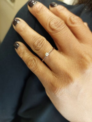 Bague 56 Solitaire diamant 58 Facettes 085681