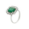 Bague Bague en or blanc avec émeraude et diamants 58 Facettes 37863