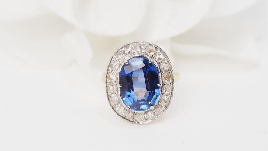 Bague 50.5 Bague Saphir Verneuil Diamants 58 Facettes 32588