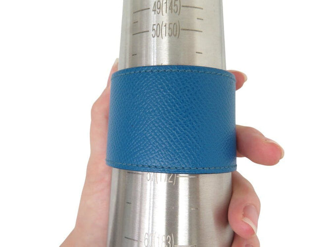 Bracelet bracelet HERMES creneau cuir graine bleu 17 cm blue 58 Facettes 268886