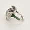 Bague 65 Importante bague fleur en or blanc, Diamants, Tsavorites et Améthyste 58 Facettes LJ25-309