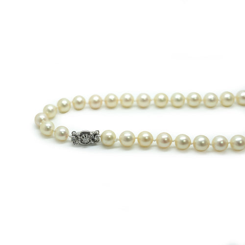 Collier Collier Choker, perles d'Akoya 8.2 mm 58 Facettes