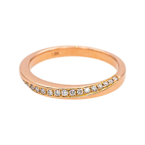 Bague 49 Bague Demi alliance Or rose Diamant 58 Facettes 4878365CN