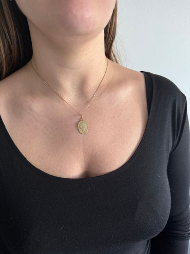 Pendentif Médaille De Baptême Christ en or jaune 58 Facettes