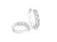 Boucles d'oreilles Boucles d'oreilles créoles en or blanc avec cinq chatons et diamants 58 Facettes 2111