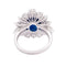 Bague 57 Bague or blanc, diamants, saphir. 58 Facettes 34078