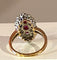 Bague 51 Bague marquise en or, diamants et rubis. 58 Facettes AB357