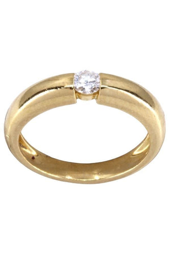 Bague 52 Solitaire diamant or jaune 58 Facettes 083721