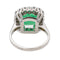 Bague 51 Bague Marguerite Or blanc, Platine Emeraude, Diamant 58 Facettes 3853104CN