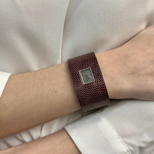 Montre Montre Poiray Time 3 - Dame - 1999 - Cadran nacre grise - Double bracelet 58 Facettes FB07032