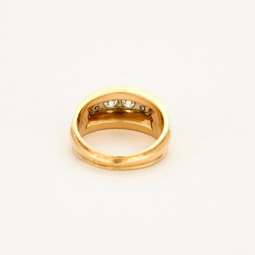 Bague 54.5 Bague en Or jaune & blanc 18k Diamants 58 Facettes CHA5622