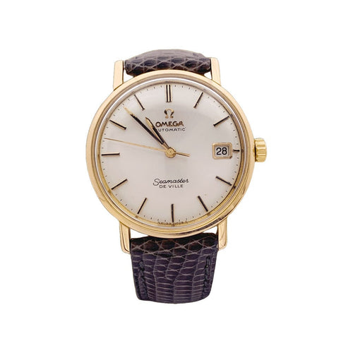 Montre Montre Omega "Seamaster De Ville" or rose, cuir. 58 Facettes 34488