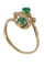 Bague 56 Bague or jaune émeraudes et diamants 58 Facettes 090101